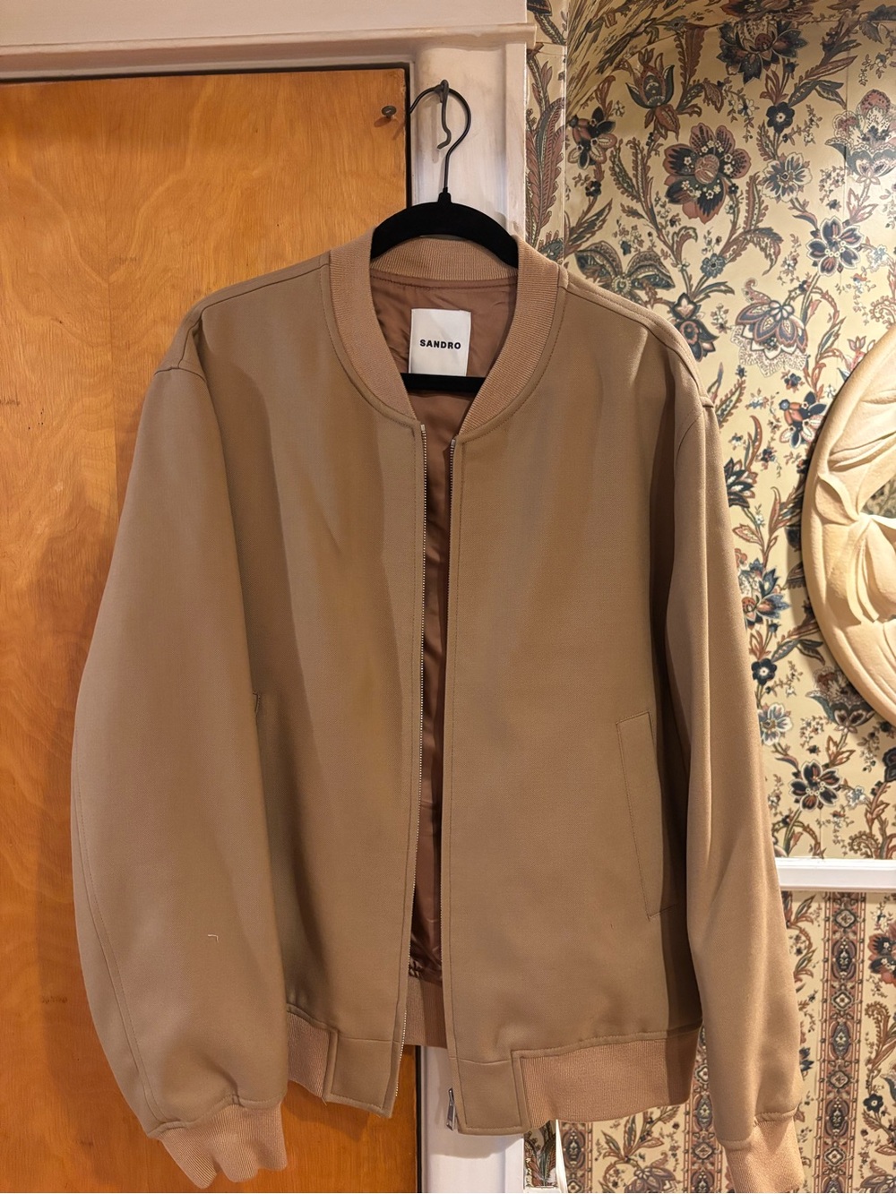 Sandro Men's Camel Bomber Jacket